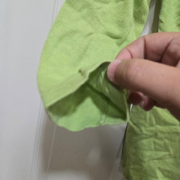 J. McLaughlin Size S Green Henley 3/4 Sleeve Button Top - Picture 5 of 9